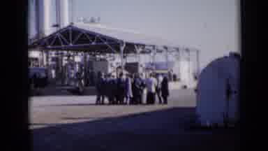 Missouri USA (1961): Antique Footage Showing Small Group Standing Before Large