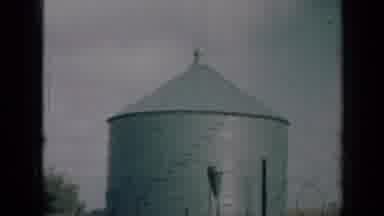 Missouri USA (1961): View Of Large Grey Silo On A Bright Sunny Day