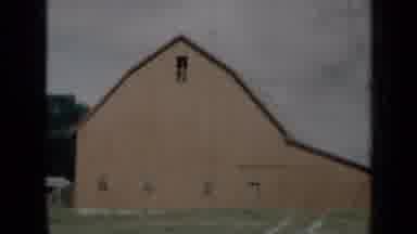 Missouri USA (1961): Large Red Barn And Small White House With Brown Trim
