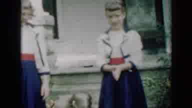 Missouri USA (1961): Three Girls Probably Sisters Two Tongues Rubbing Off Dirt