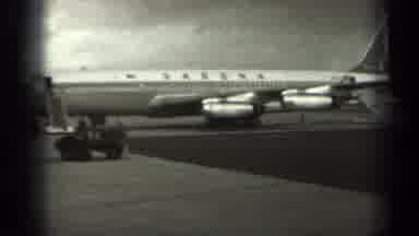 Missouri USA (1961): Big Airplane Parked By Runway Being Maintained