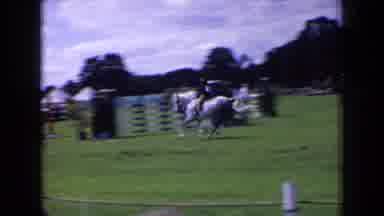 England-1963: Equestrian Gallops Then Dog Show Contestants Parade Their