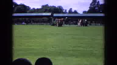 England (1963): Person On Horse Back Jumps Over Hurdles At Equestrian Competition
