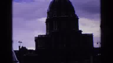 France (1963): Camera Pans Around Monumental Building With Two Distinct Shots