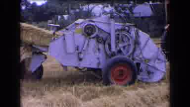 France (1963): Hay Being Baled By A Machine