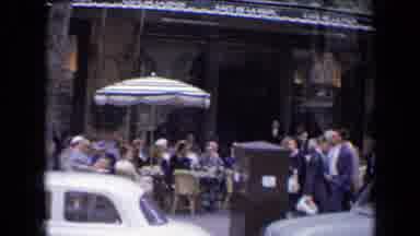 France (1963): Color Footage Of A Plaza And Cafe Full Of People