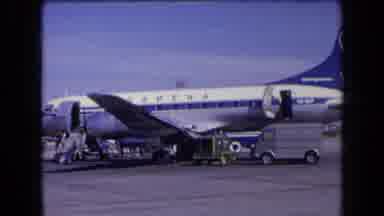France (1963): Plane Stopped On Airport Runway For Repairs And Maintenance