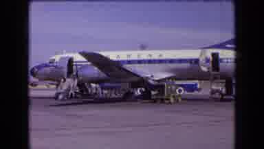 France (1963): Passenger Plane Stopped On The Runway Undergoing Maintenance And