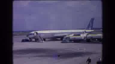 France (1963): Passenger Jet Parked On Runway With Stairs Extended On A Sunny Day