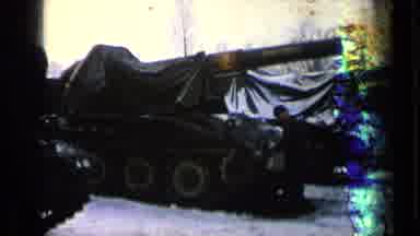 Germany Military Base (1963): Tanks Lined Up Next To Each Other Covered By Tarps