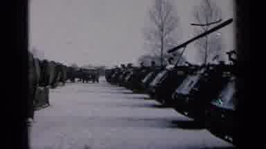 Germany Military Base (1963): A Fleet Of Military Vehicles Sit In A Line While