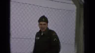 Germany Military Base (1963): Uniform Official Waving Hello As He Catches Video