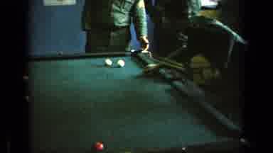 Germany Military Base (1963): Man In Uniform Smoking While Playing Pool