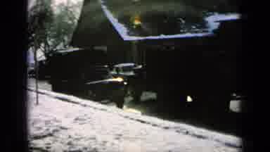 Germany Military Base-1963: View Of Busy Street On Typical Winter Day In The