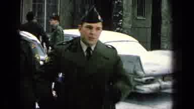 Germany Military Base (1963): Military Men All Dressed In Uniform With Bags Packed