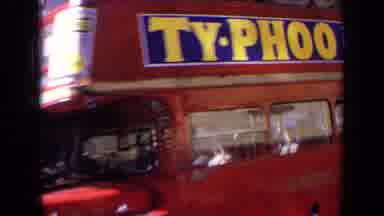 London England (1963): Double Deck Bus With The Typhoon Tea Advertisement Written