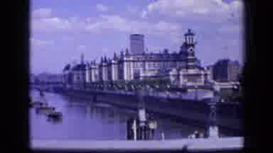 London England (1963): Beautiful Building On The Right Of The River Looks Like