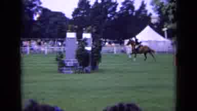 London England (1963): Man Practicing Equestrian In An Appropriate Place With Many