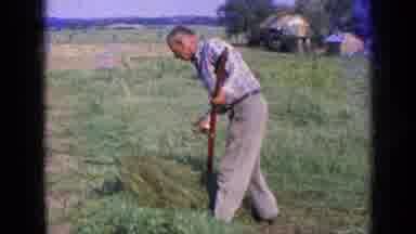 Russia (1963): Man Works Hard On His Property In Order To Achieve Good Production