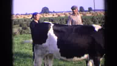 Russia (1963): Cow And Three Peasants On The Field