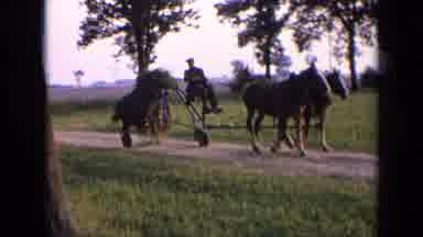 Russia (1963): A Man Leads Two Horses To Pull His Plow Down An Old Dirt Road
