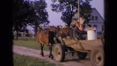 Russia (1963): A Cart Drawn By A Horse That Is Being Ridden By People