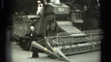 Russia (1963): Black And White Film Of Inventor Showing Farming Machine To People