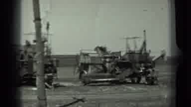 Russia (1963): Military Vehicles Sit In A Field Unoccupied In A Bright Clear Day