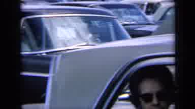 Kansas USA (1964): Panning On People In Their Cars During A Traffic Jam