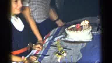 New York (1948): Man Blows Out Birthday Candles