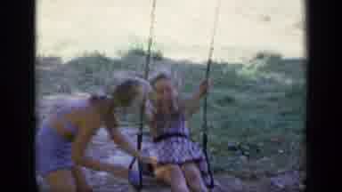 New York (1948): Girls Having Fun Swinging