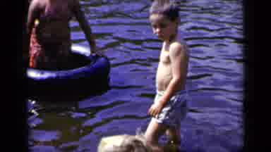 New York (1948): Old-School Video Footage Of Children By A Lakeside On A Hot