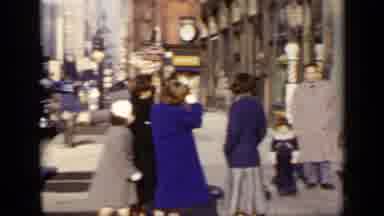 New York (1948): Family And Bystanders Watch As A Little Boy Runs Up To The Camera