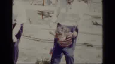 New York (1948): Grandparents Pushing Grandchildren On Swings