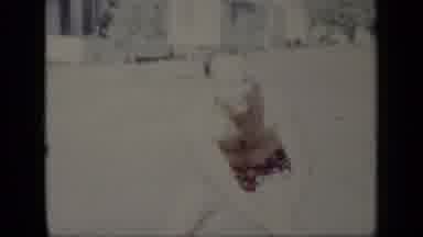 New York (1948): Man Bends Down To Swing At Something Then See White House With