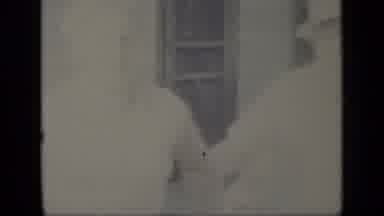 New York (1948): Two Old People Come Outside While Skinny Lady Swings And Hits One