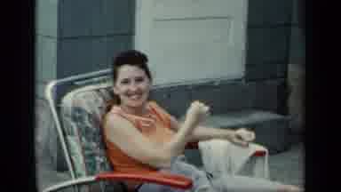 New York (1948): Woman In The External Area Of ââHer Residence Accompanies The