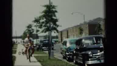 New York (1948): A Man Drive Bicycle With His Son