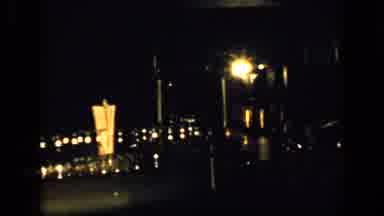 New York (1948): Social Gathering Downtown Near A Bridge At Night