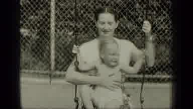 New York (1949): Mom And Daughter Swinging On A Playground Swing