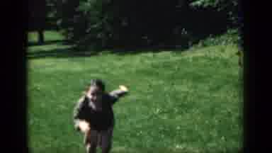 New York (1949): Girls Playing Outside One Attempts A Cartwheel