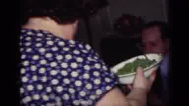 New York (1949): A Woman Grabs A Bowl Of Food Sits Down And Starts To Eat