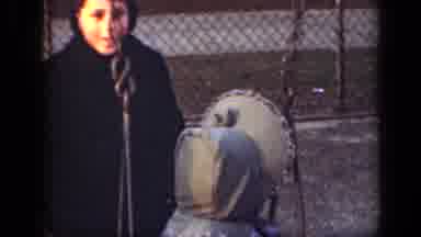 New York (1949): Boy Pushing Baby On Swing