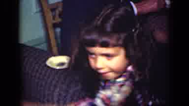 New York (1949): Brown Curly Haired Little Girl Twirling In Half Circle By Dad