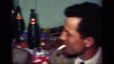 New York (1949): New Years Eve 1949 New York Smoking Eating Drinking Laughing