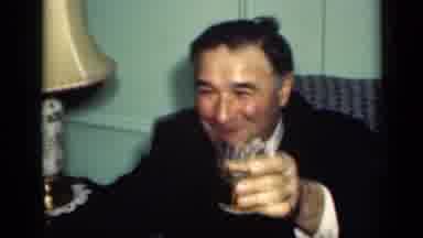 New York (1949): A New Year's Toast From A Smiling Man Caught On Film As Another