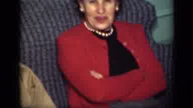 New York-1949: Classy Well Dressed Middle Aged Woman Sitting and Eating
