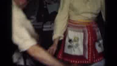 New York (1949): Man Wearing White Shirt Plays Ring -Around-The-Rosie With Woman
