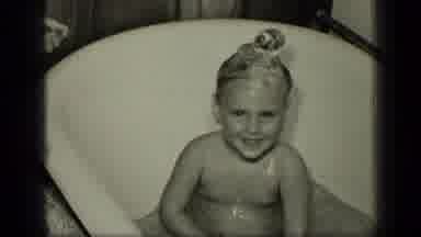 New York-1957: A Little Girl Takes a Bath Given by Her Mother/Father