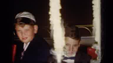 New York (1957): Group Of Jewish Boys Wearing Suits Sitting Around A Table